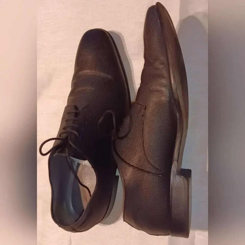 Hugo Boss Textured Leather Oxford Men's Size 10